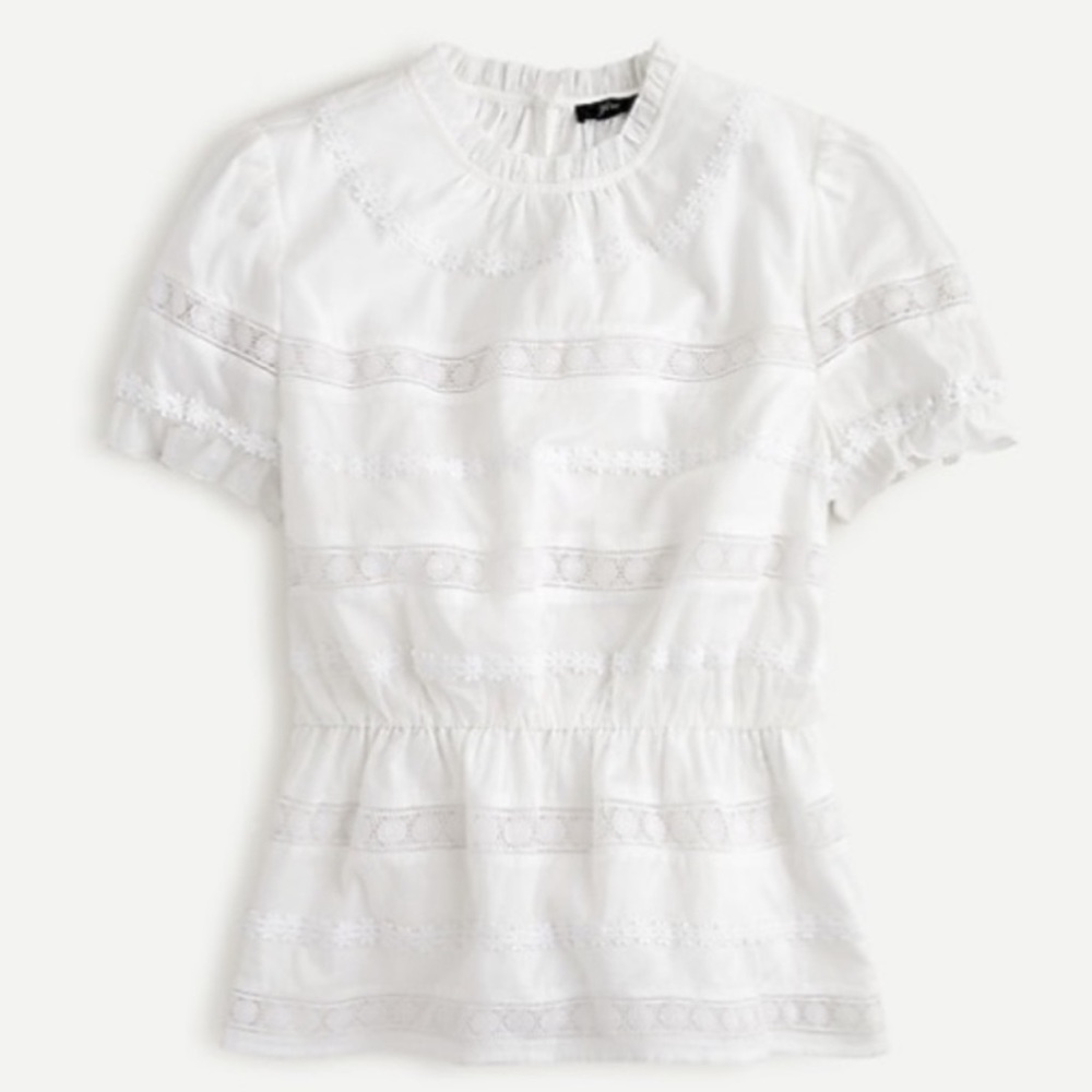 J.Crew Daisy-Chain Peplum Top